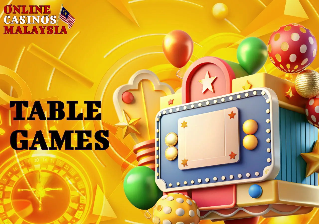 Strategic and card games available in online casinos in Malaysia.